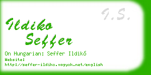 ildiko seffer business card